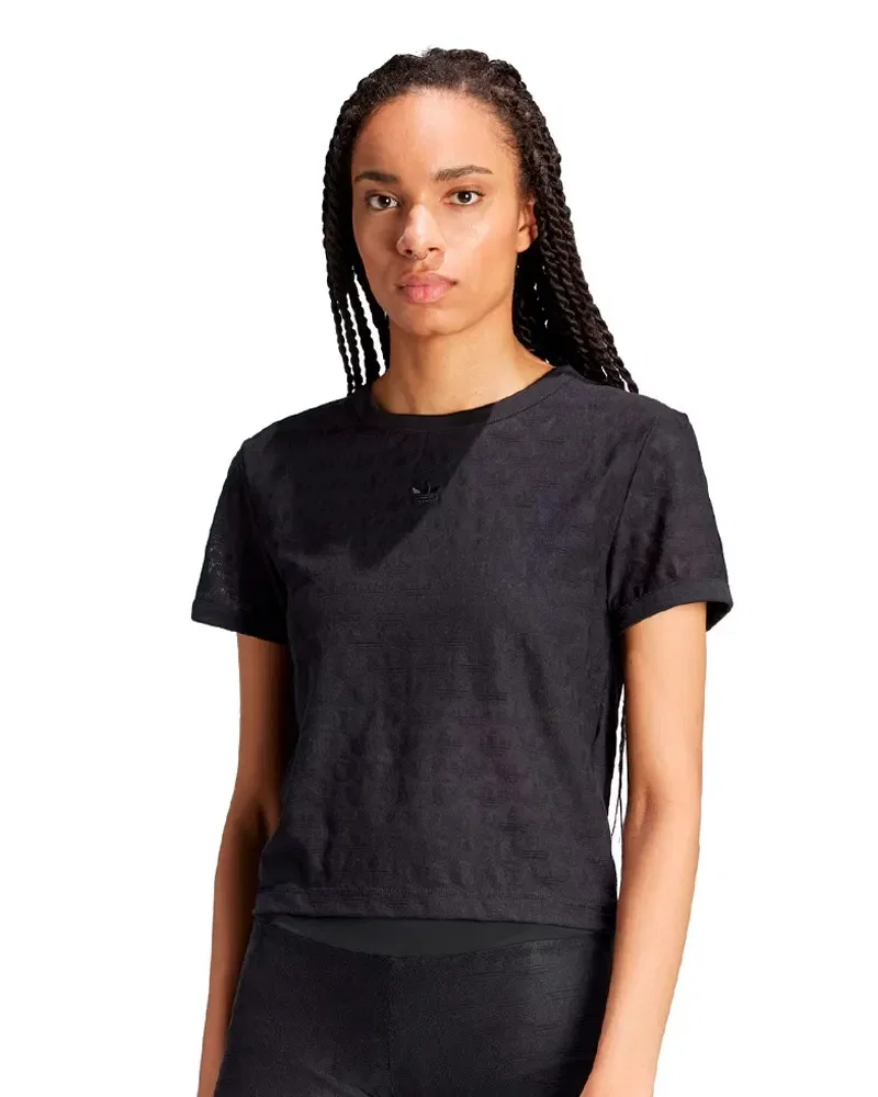 Camiseta Adidas Lace Crop Feminina — imagem 1