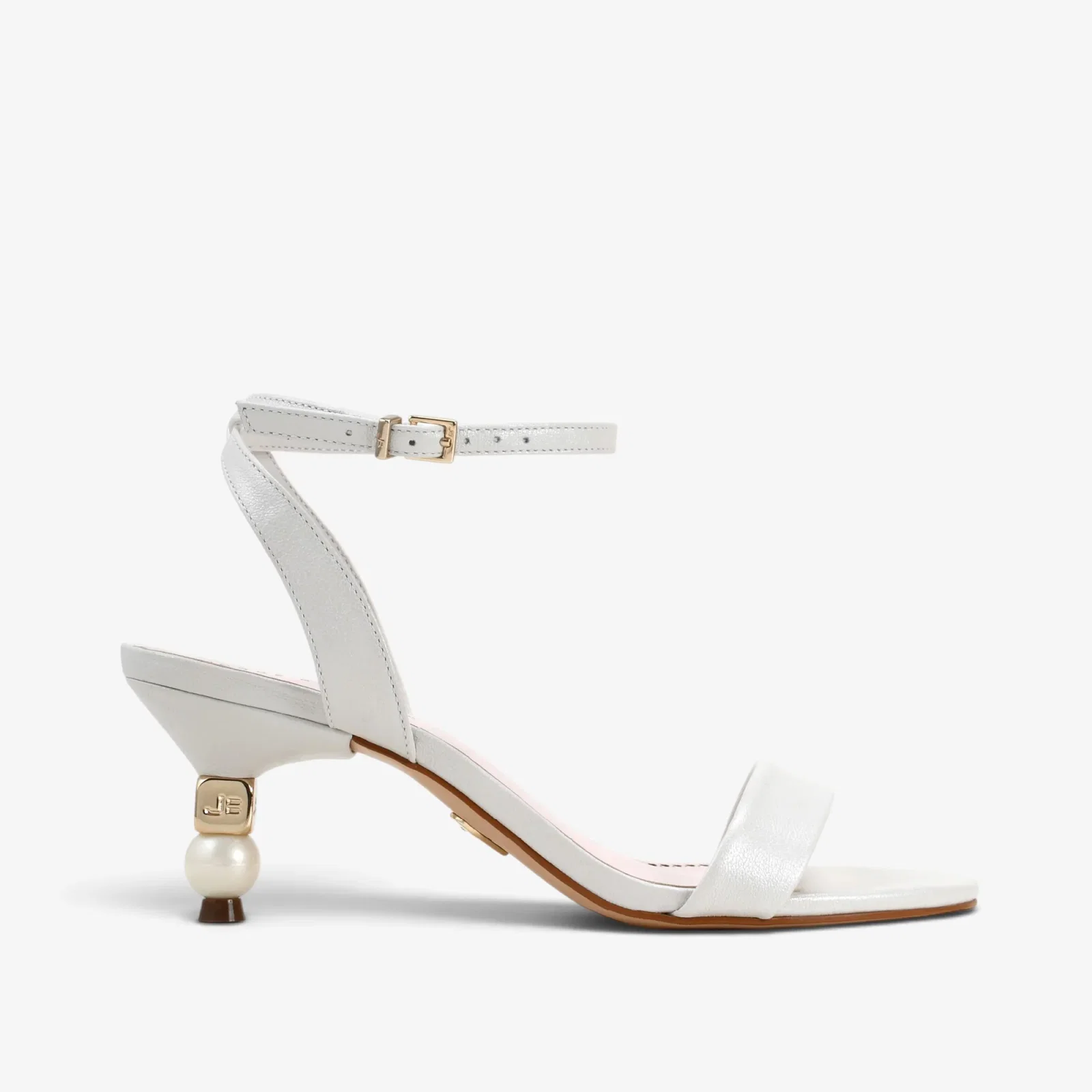 Sandália Branco Say Yes Couro Acetinado — imagem 1