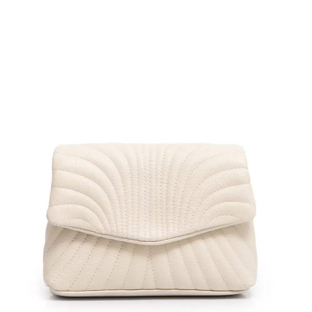 Bolsa Tiracolo Couro Off White