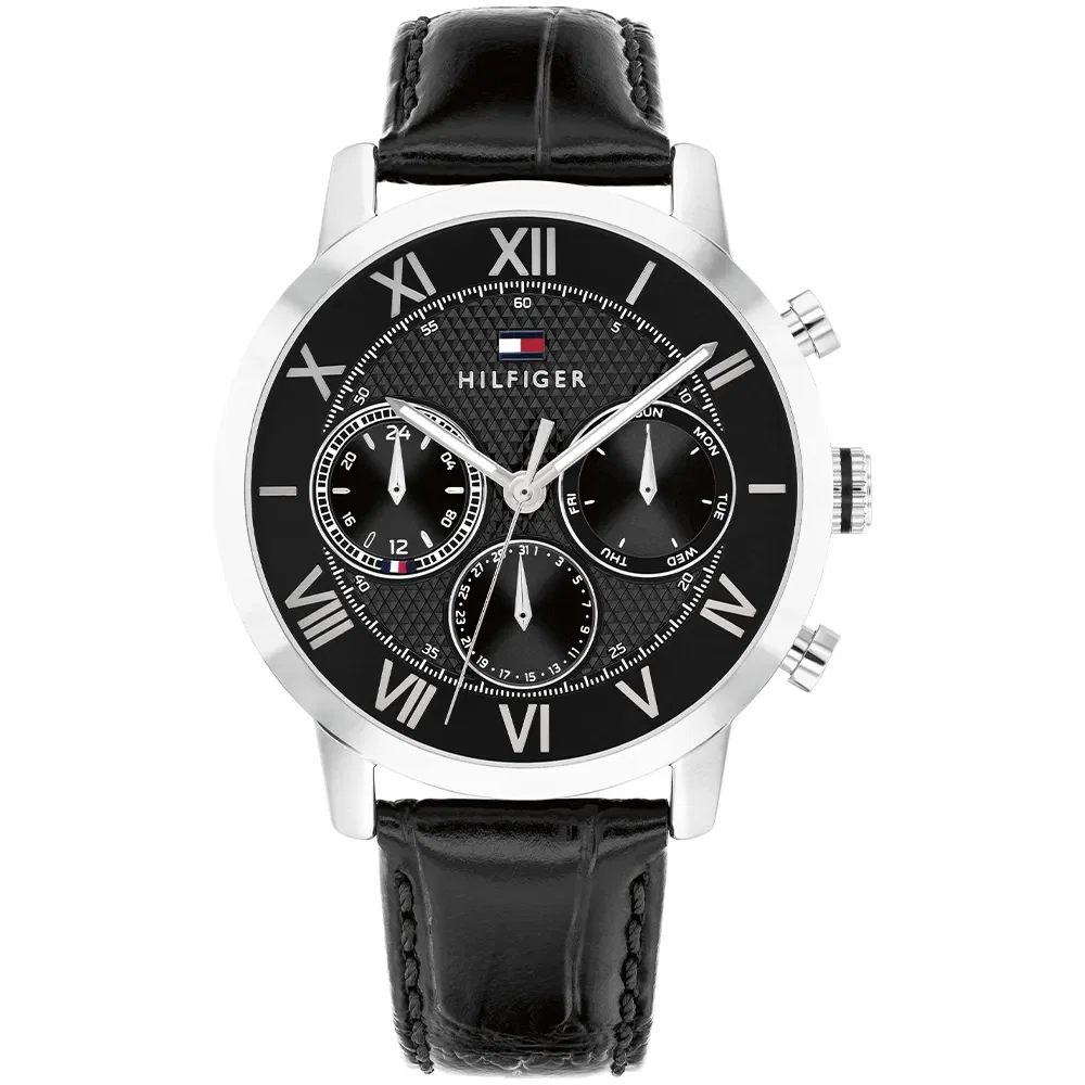 Relógio Tommy Hilfiger TH Oxford Masculino em Couro Preto 1710725