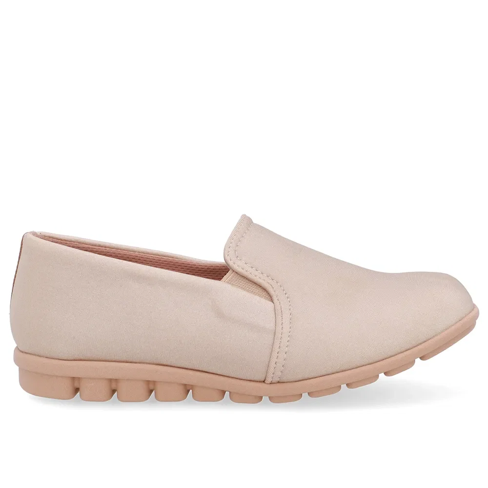 Loafer Bege Elastano Básico