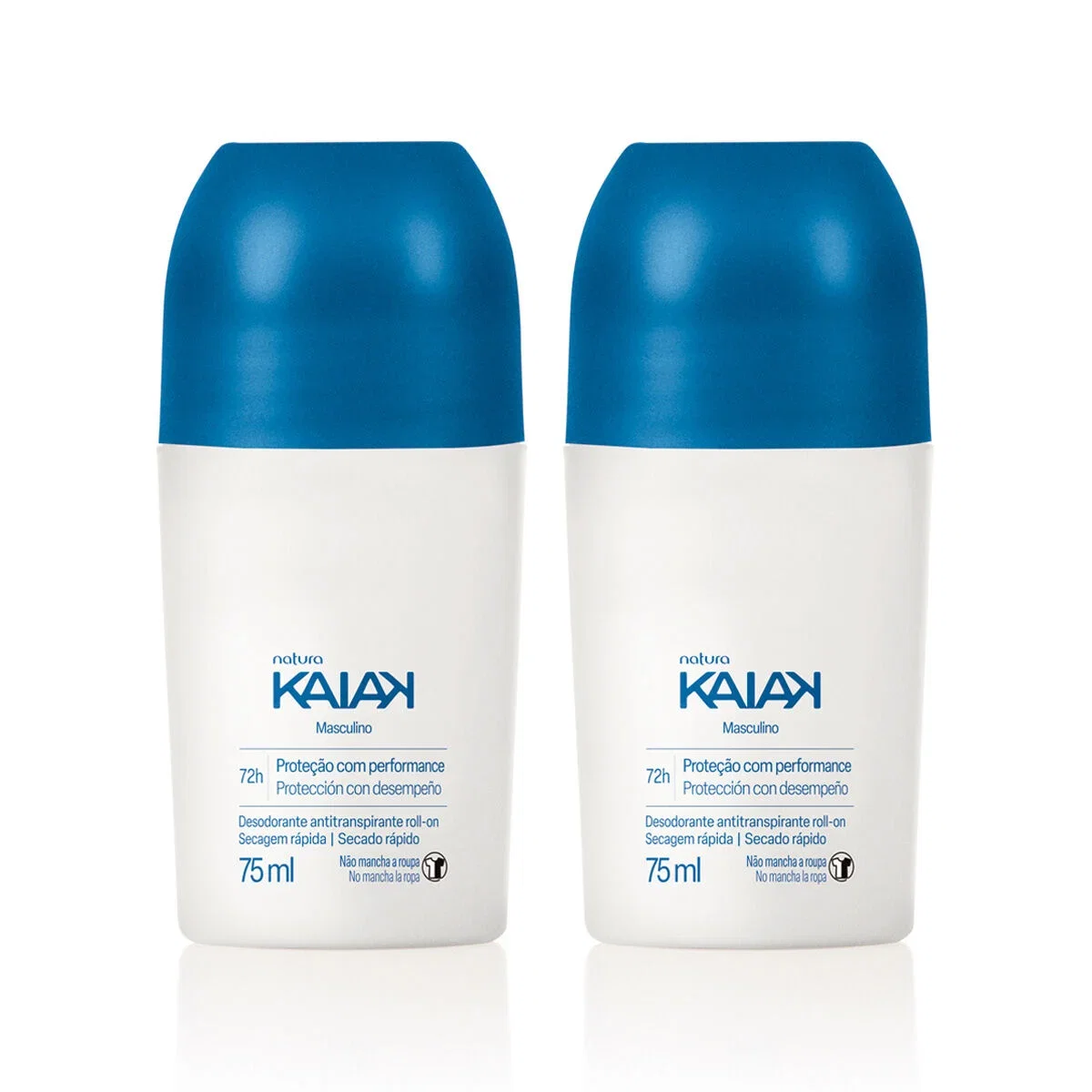 Kit Desodorante Antitranspirante Roll-on Kaiak Masculino 2 un de 75 ml