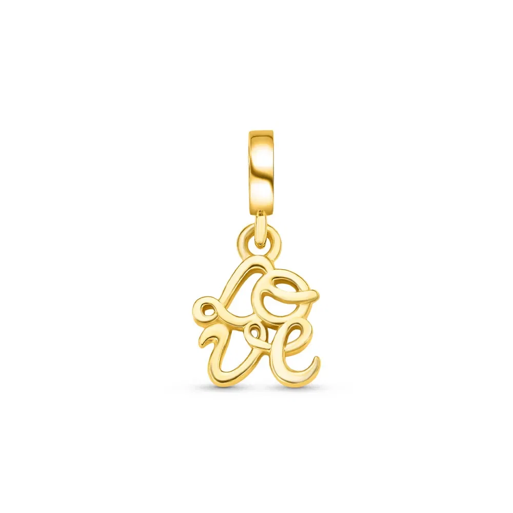 Pingente Life Love em Prata 925 com Banho de Ouro Amarelo 18k — imagem 1