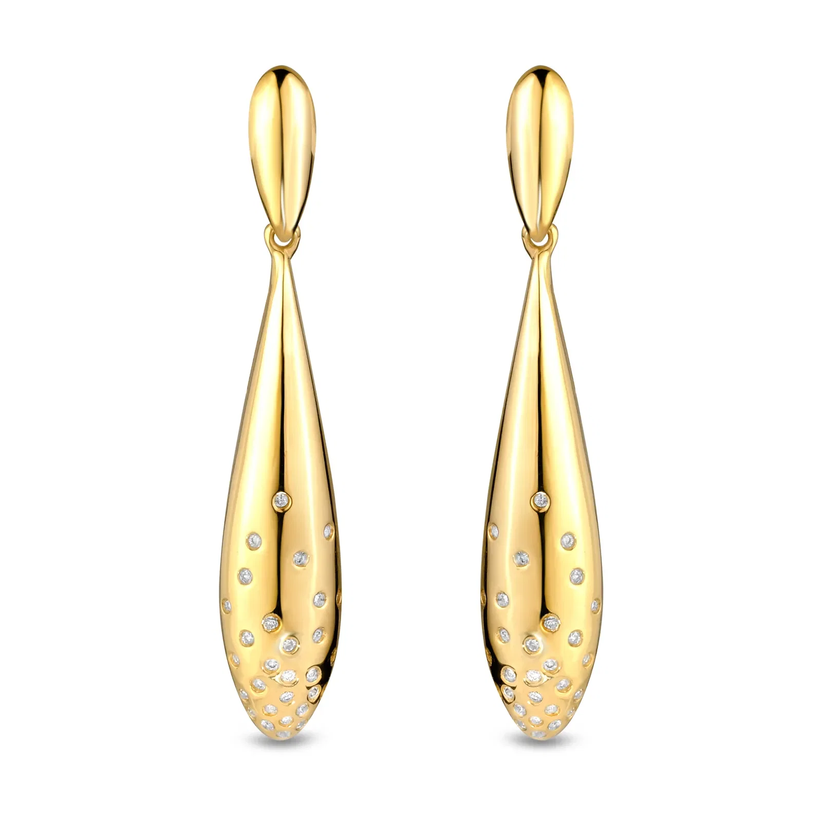 Brinco Celeste em Ouro Amarelo 18k com Diamantes 0,21 ct — imagem 1