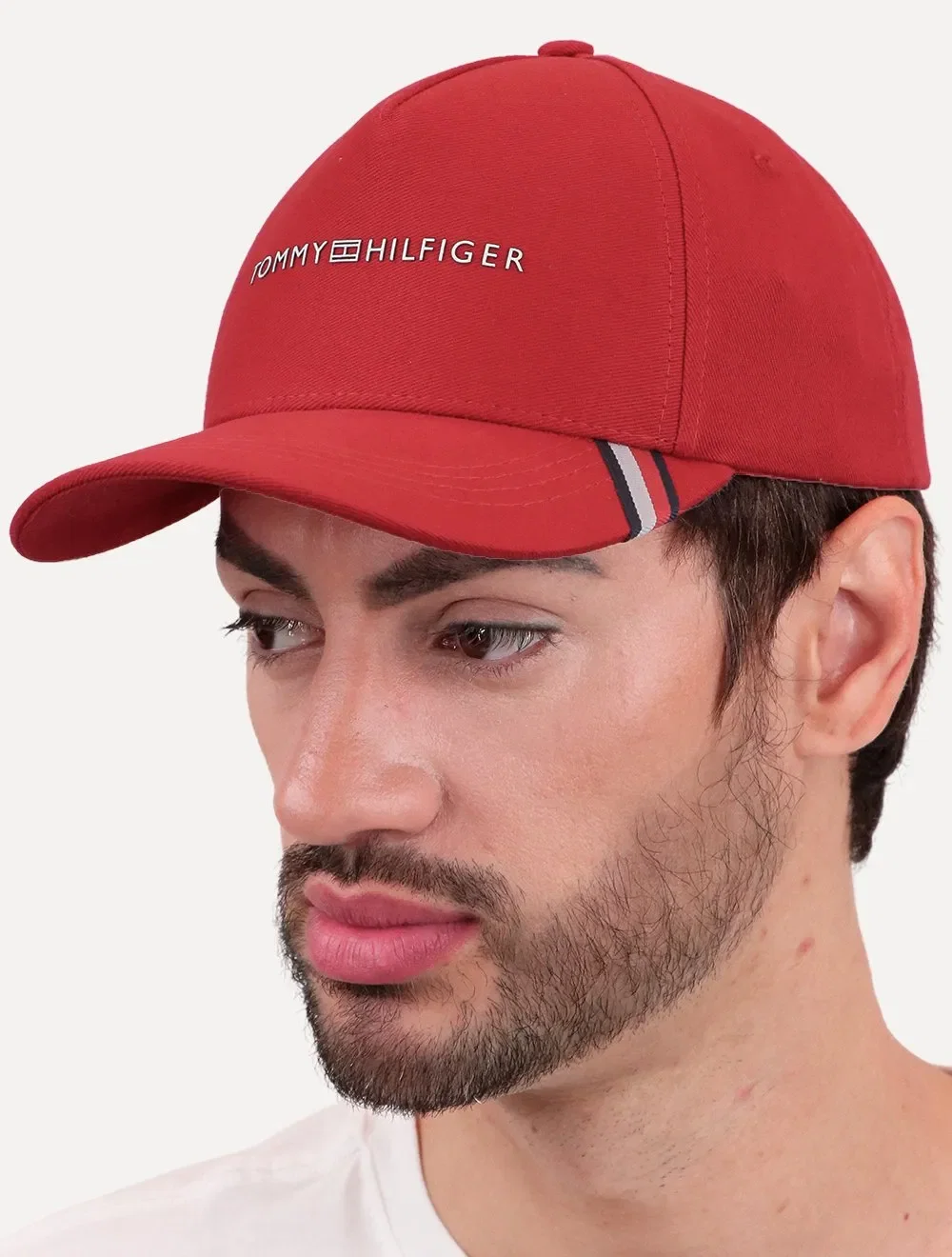 Boné Tommy Hilfiger Masculino Uptown Cap White Vermelho
