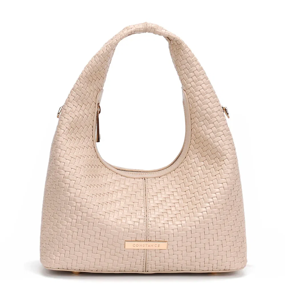 Bolsa Tiracolo Textura Tressê Bege — imagem 1