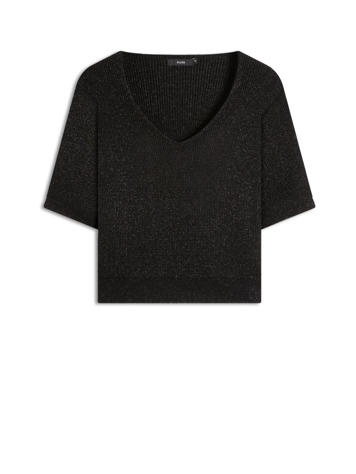Blusa Tricot Shine Jersey Neck Preto — imagem 1