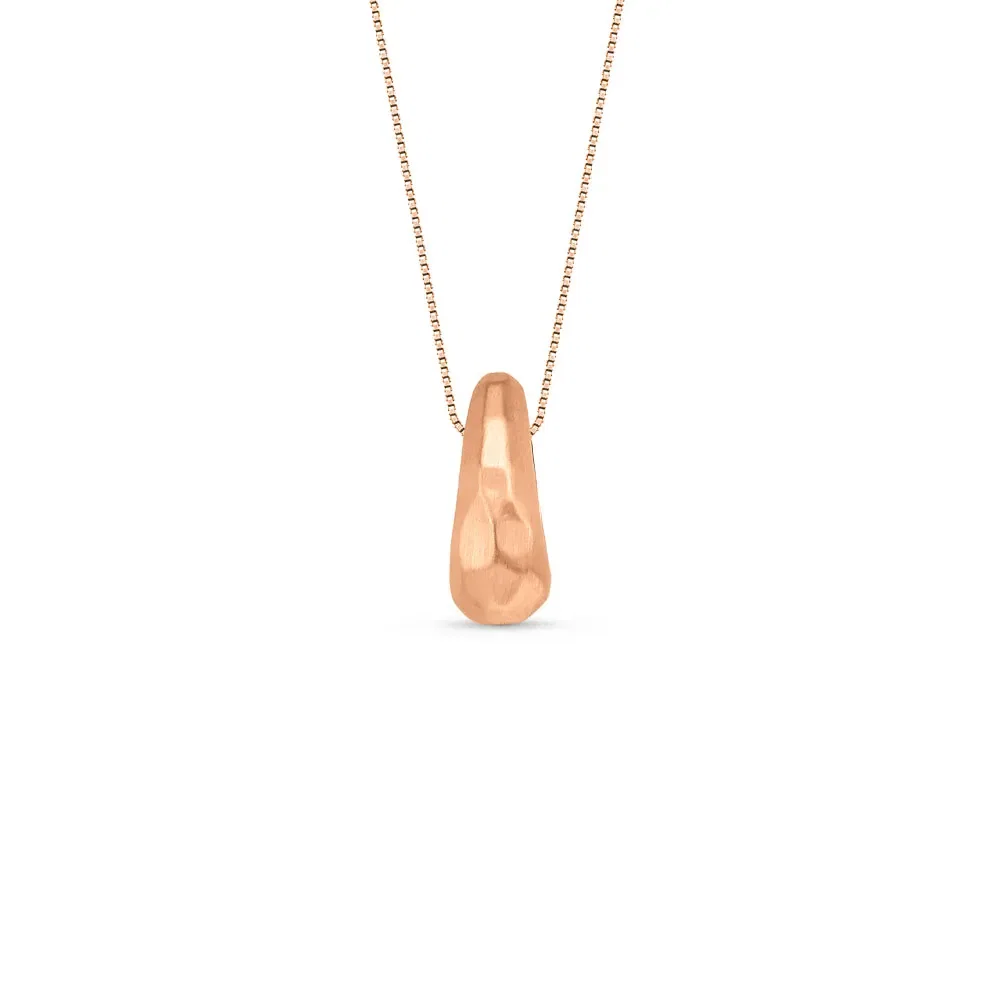 Pingente Bombe Martelado em Ouro Rosé 18k, 12mm — imagem 1