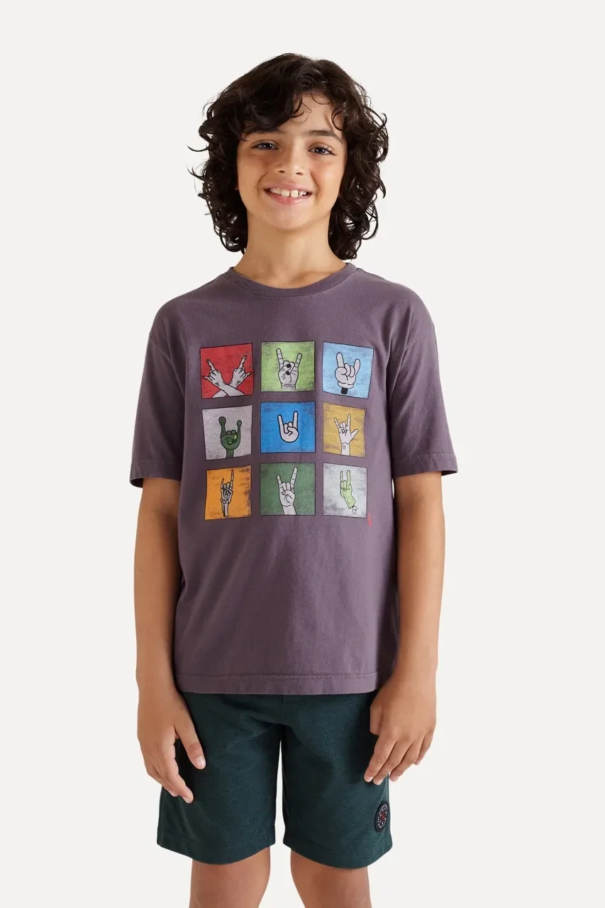 Camiseta Mini Sm Silk Rock Hands