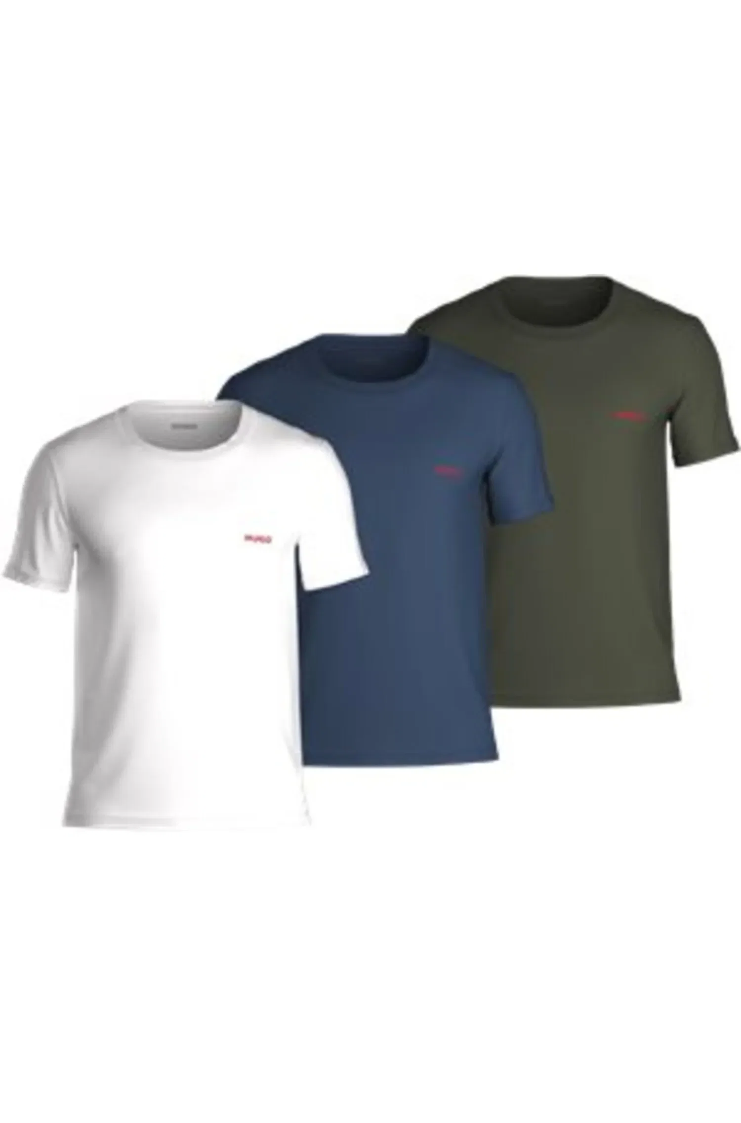 Pack De 3 Camisetas De Algodão Com Estampa De Logo