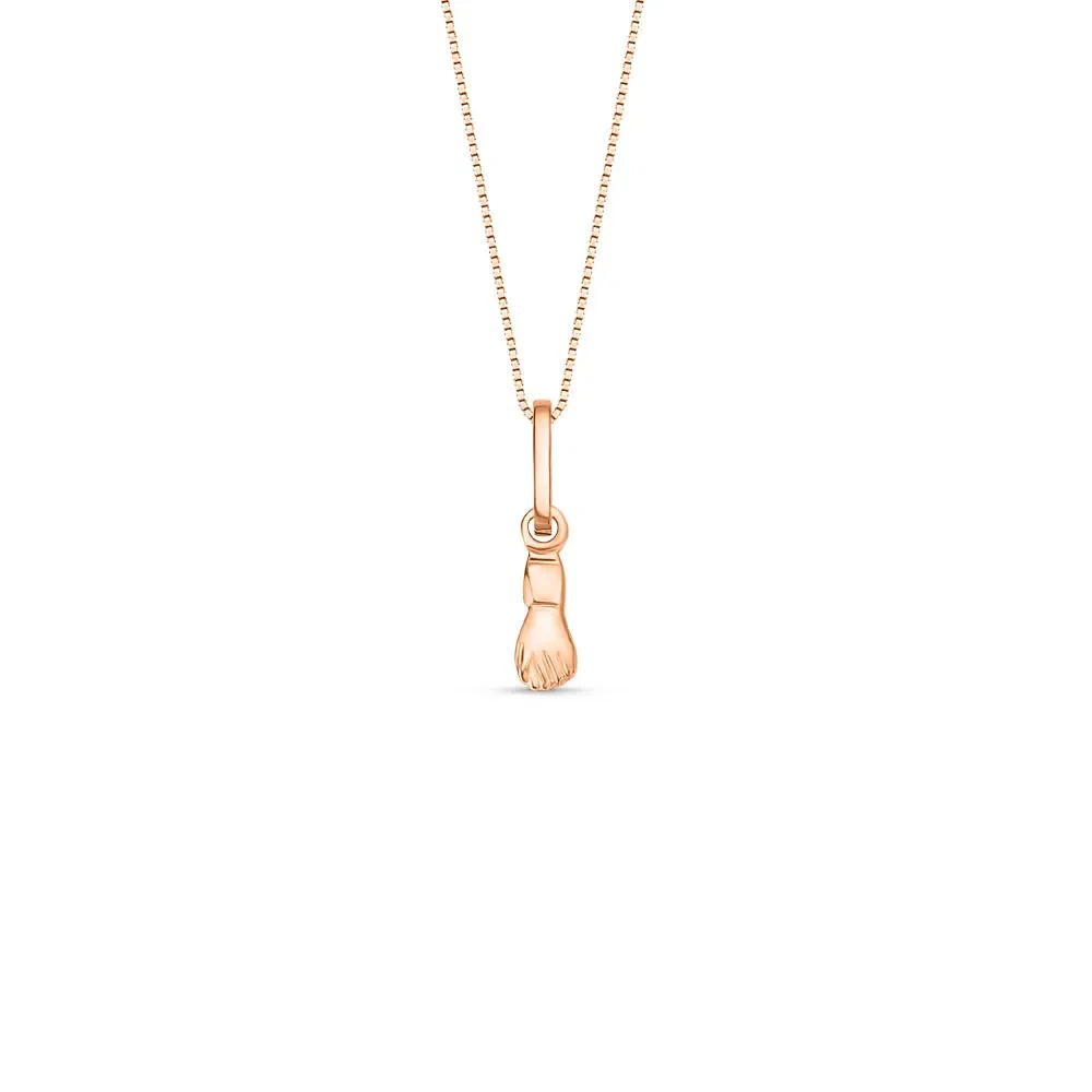 Pingente Medalha Figa em Ouro Rosé 18k, 12mm — imagem 1