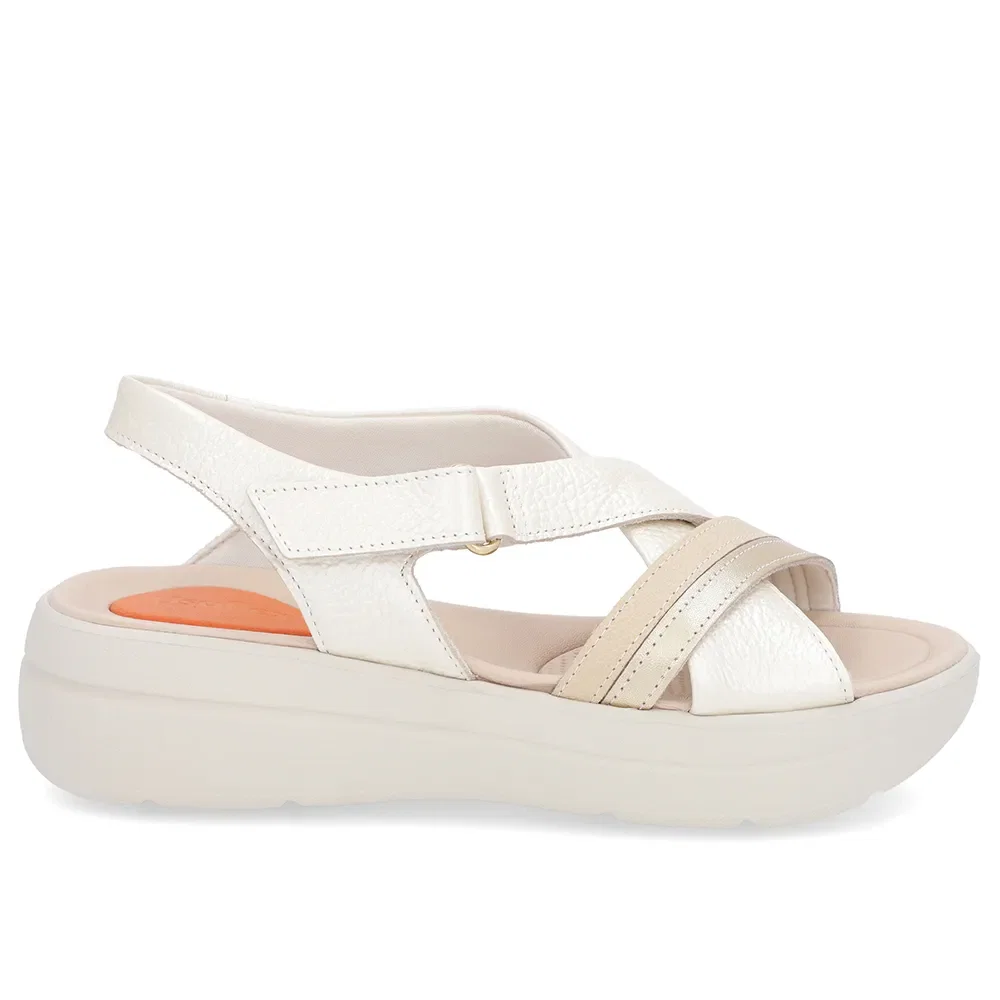 Sandália Papete Off-White Couro Fecho-Flex — imagem 1
