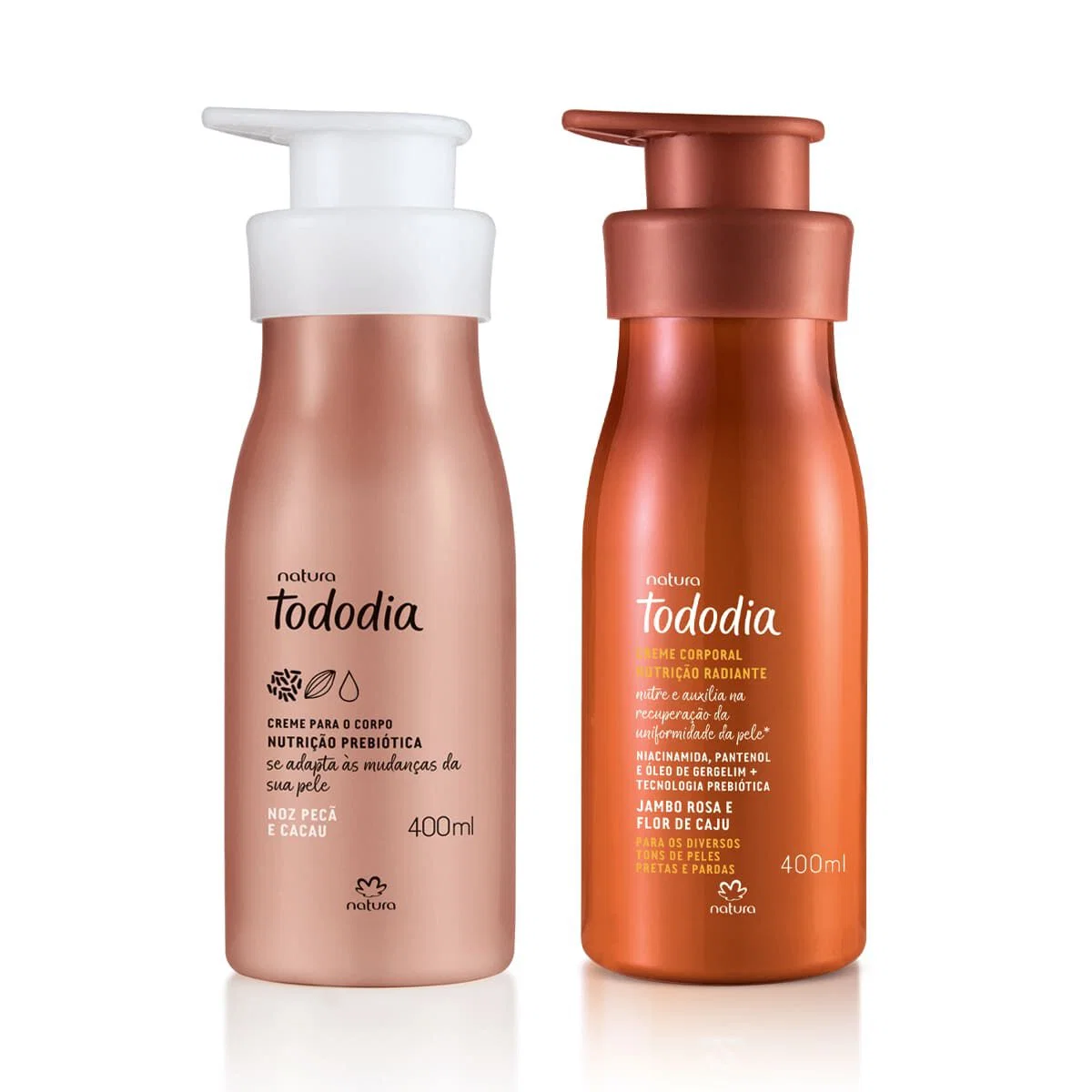 Kit Cremes Nutritivos Tododia Jambo Rosa e Flor de Caju e Noz Pecã e Cacau (2 produtos)