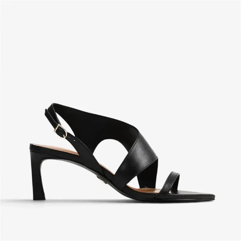 Sandália Preto Couro