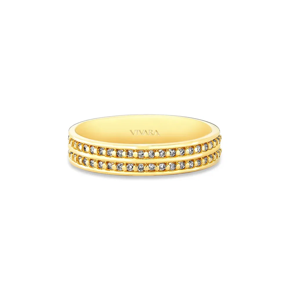 Aliança Always Ouro Amarelo 18k com Diamantes 0,16ct, 5mm