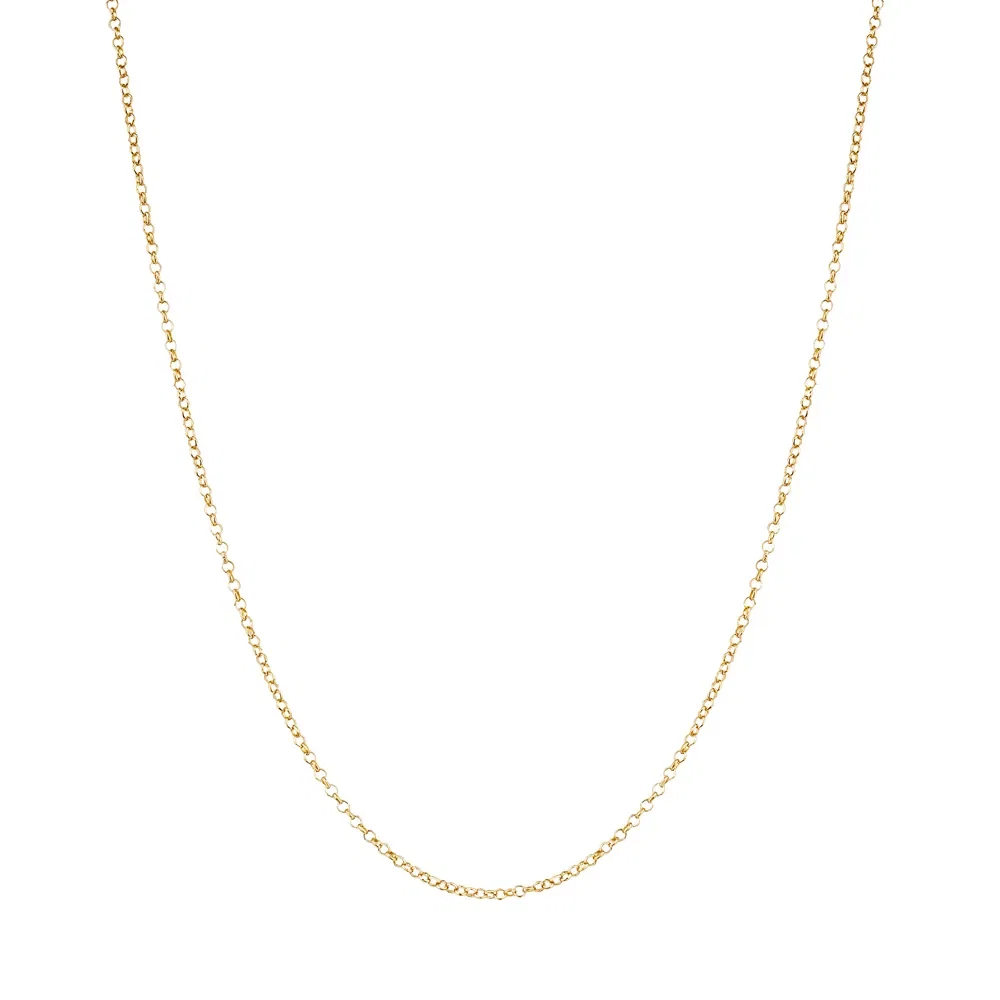 Corrente Life Portuguesa Prata com Banho Ouro Amarelo 70 cm — imagem 1