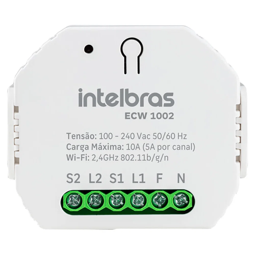 Minicontrolador Inteligente WI-FI 2 Canais ECW 1002 Intelbras