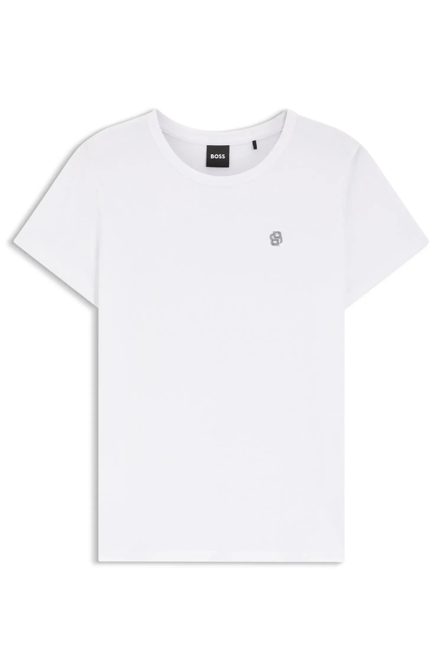 Camiseta Slim Fit De Algodão Jersey Com Estampa De Logo — imagem 1