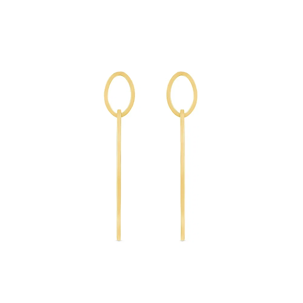 Argola Design em Ouro Amarelo 18k, 50mm