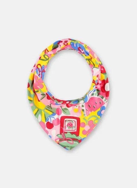 Babador Bandana Para Bebê Menina Em Suedine Multicolor Up Baby