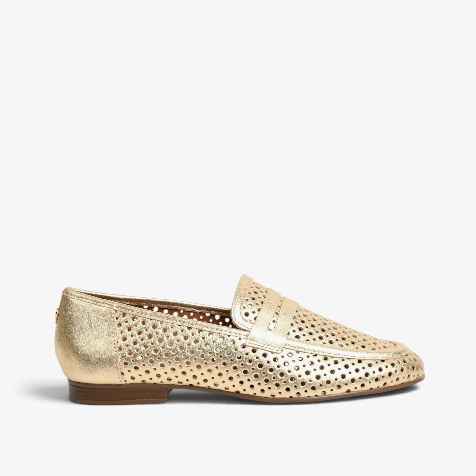 Loafer Metal Ouro Couro