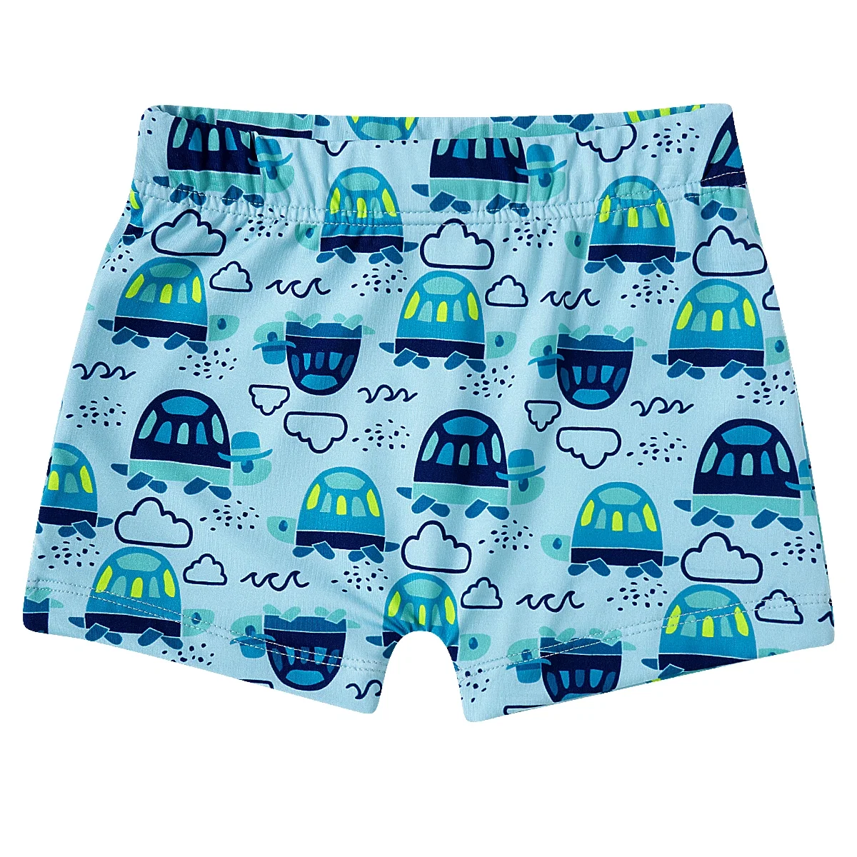 Shorts Praia Azul Toddler Tartaruga Lycra Proteção Uv 50+ Tip Top