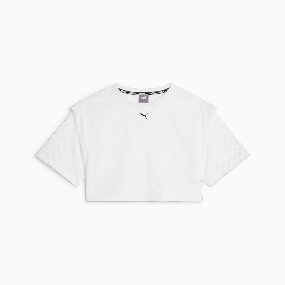 Camiseta Cropped Puma Fit Mesh Feminina