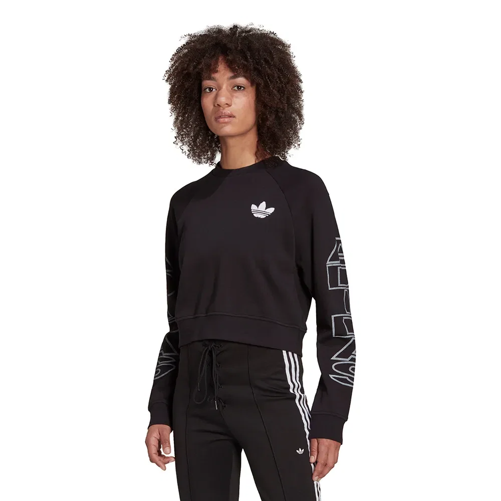Blusão Adidas Cropped Letter Feminino