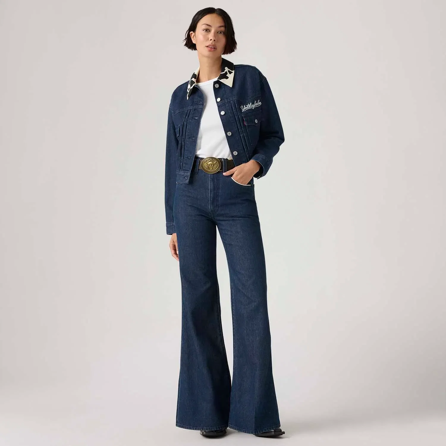 Levi's® X Toy Story Calça Jeans Ribcage Bells Lavagem Escura