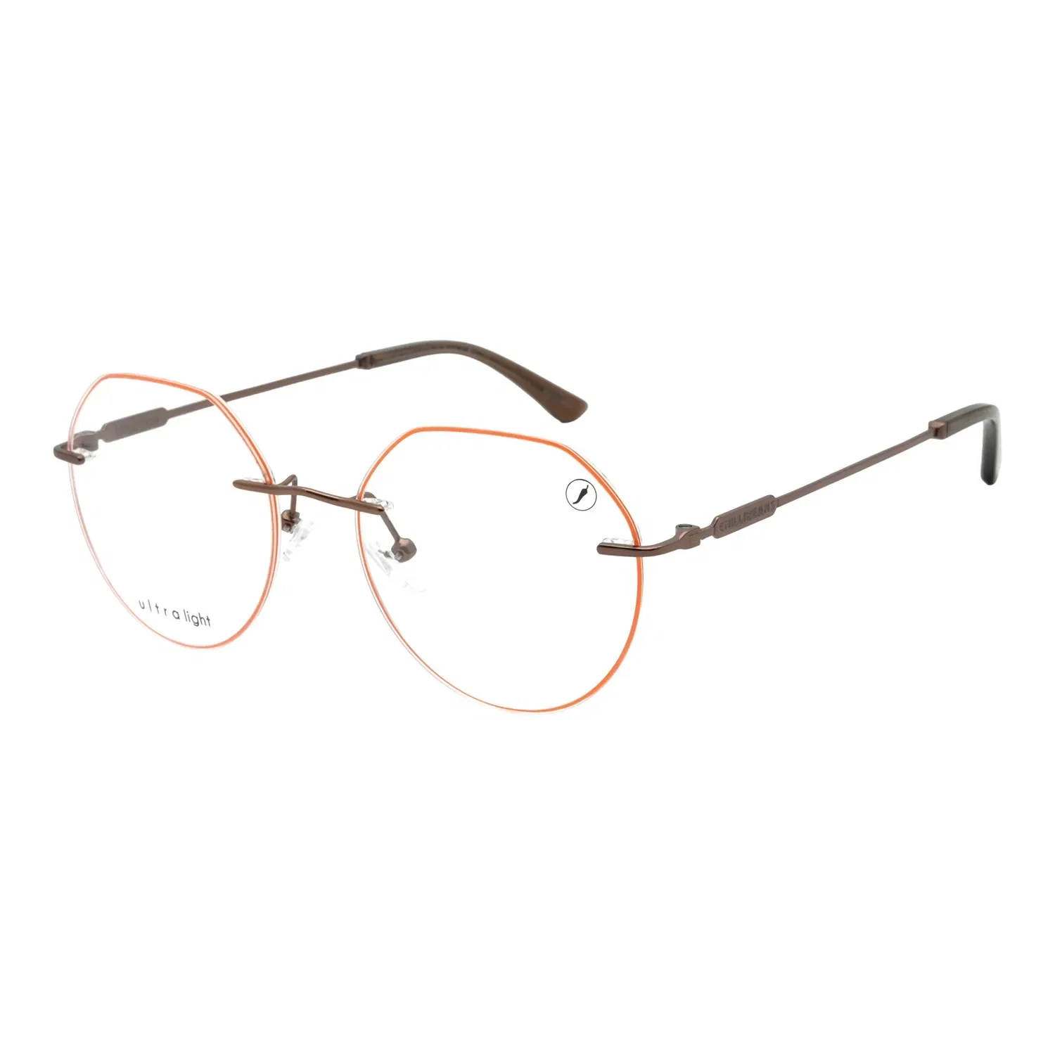 Armação Para Óculos de Grau Feminino Chilli Beans Ultralight Redondo Marrom — imagem 1