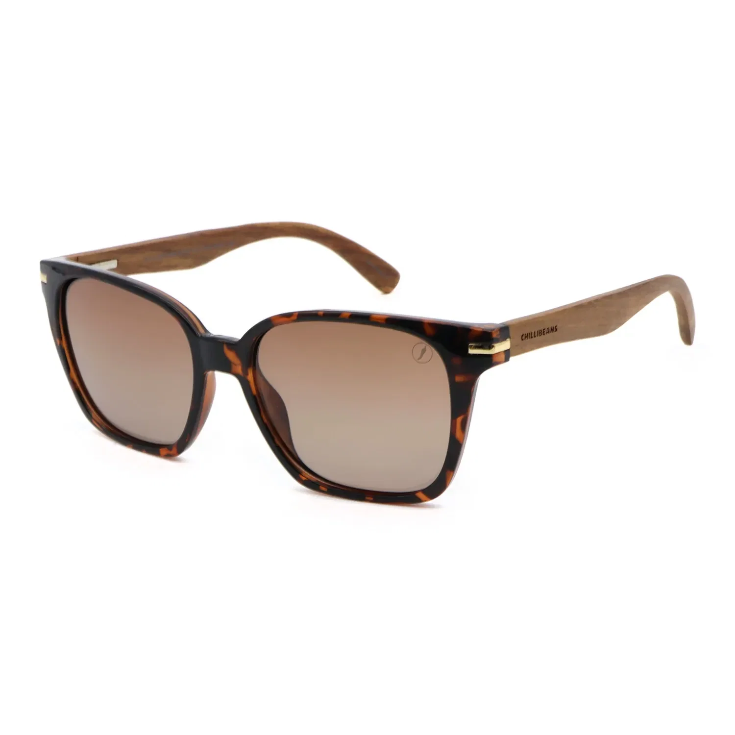 Óculos de Sol Masculino Chilli Beans Quadrado Polarizado Tartaruga — imagem 1