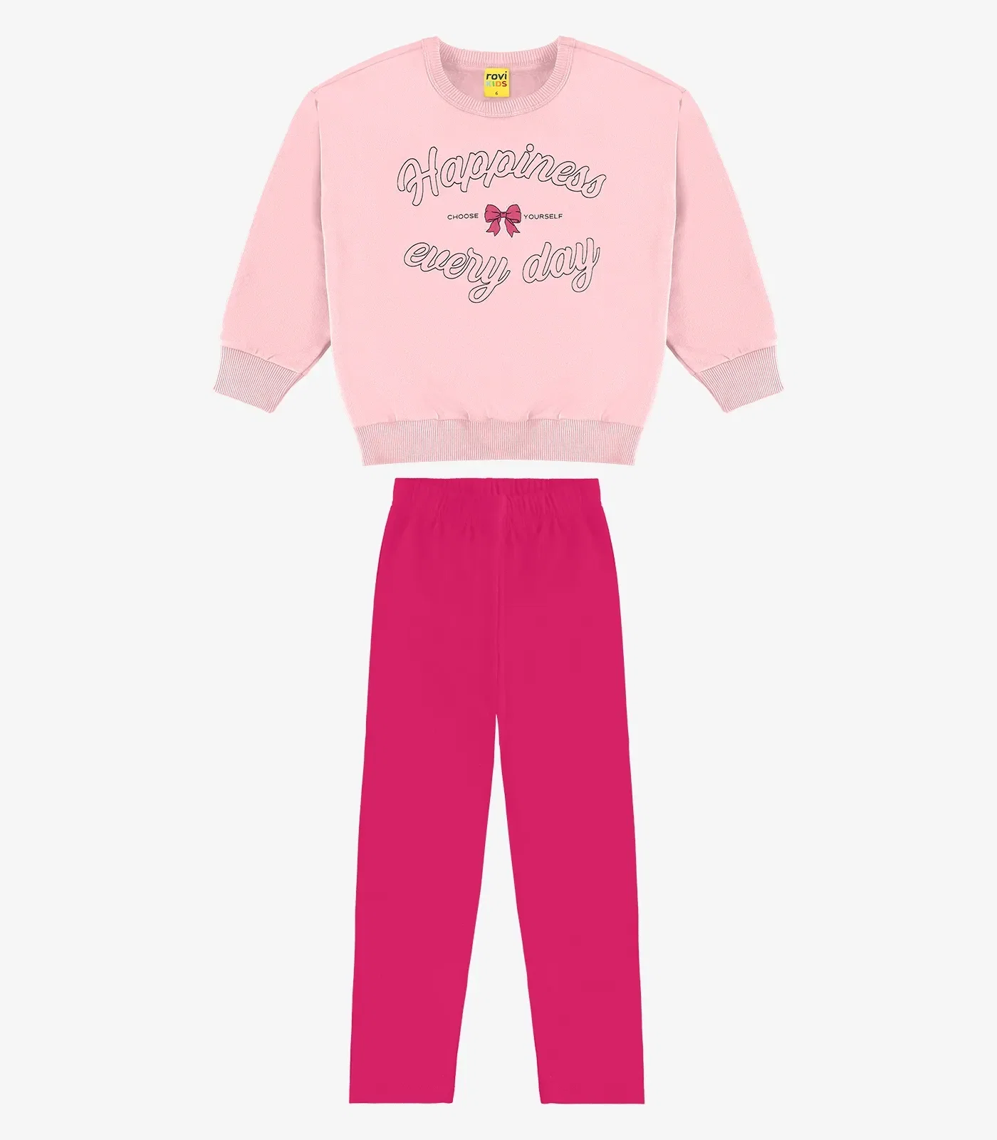 Conjunto Blusão com Legging Molecotton Rovi Kids Rosa