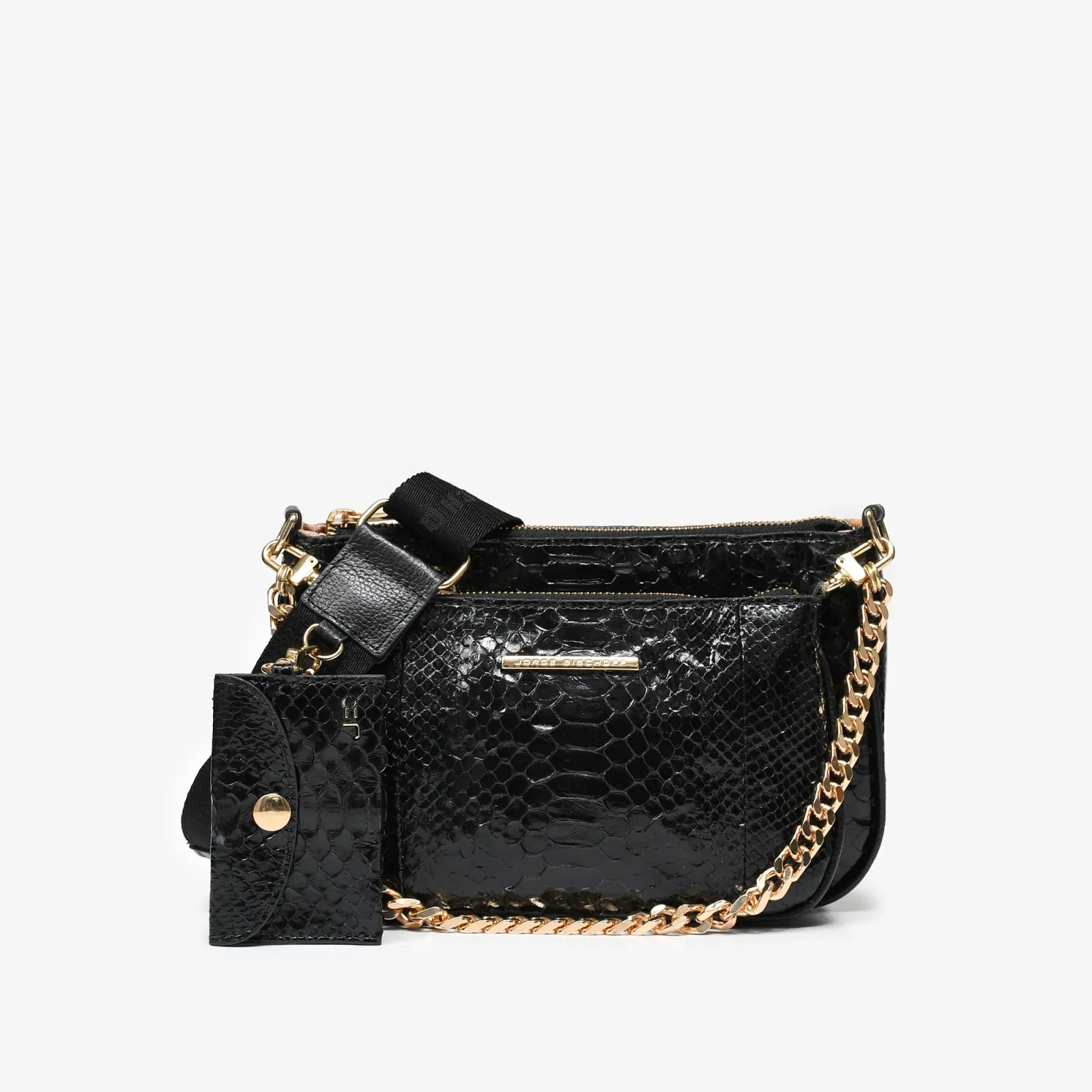 Bolsa Infinita Transversal Preto Cobra Python