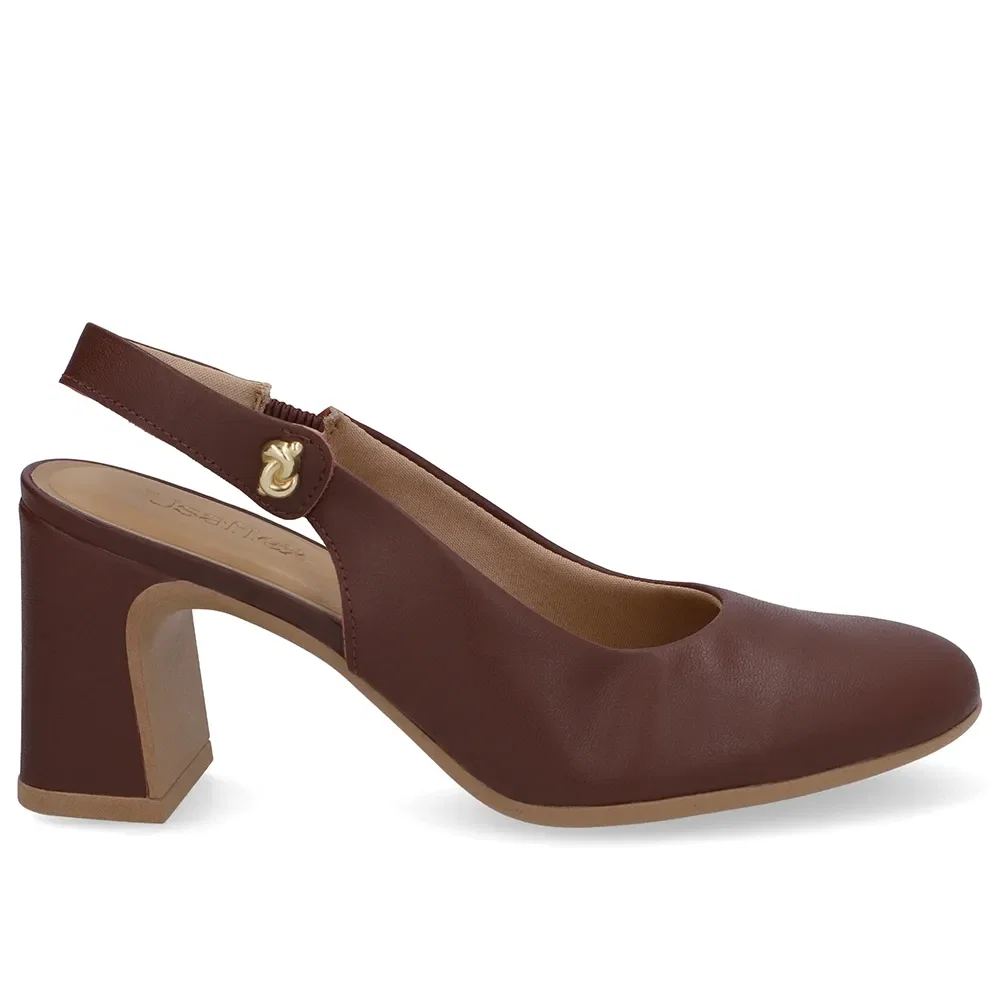 Slingback Vermelho Couro Detalhe Nó — imagem 1