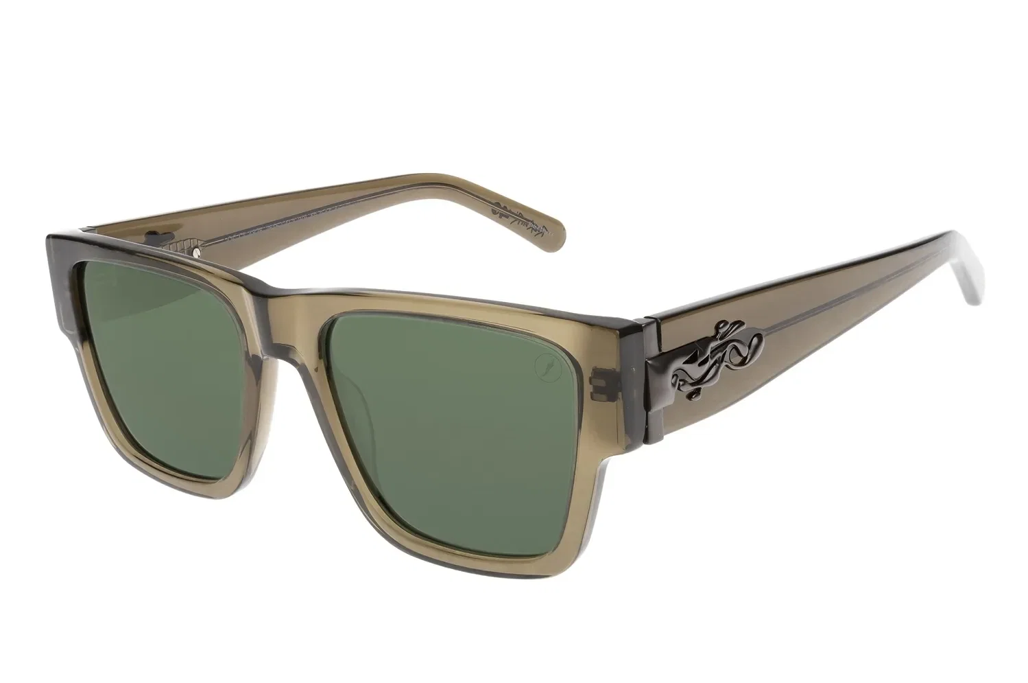 Óculos de Sol Masculino Rock In Rio Quadrado Polarizado Verde Escuro — imagem 1