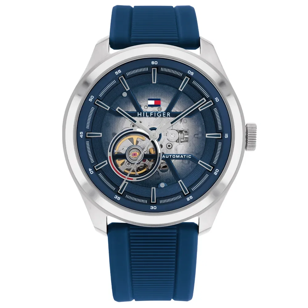 Relógio Tommy Hilfiger Oliver Automático Masculino em Borracha Azul 1791885