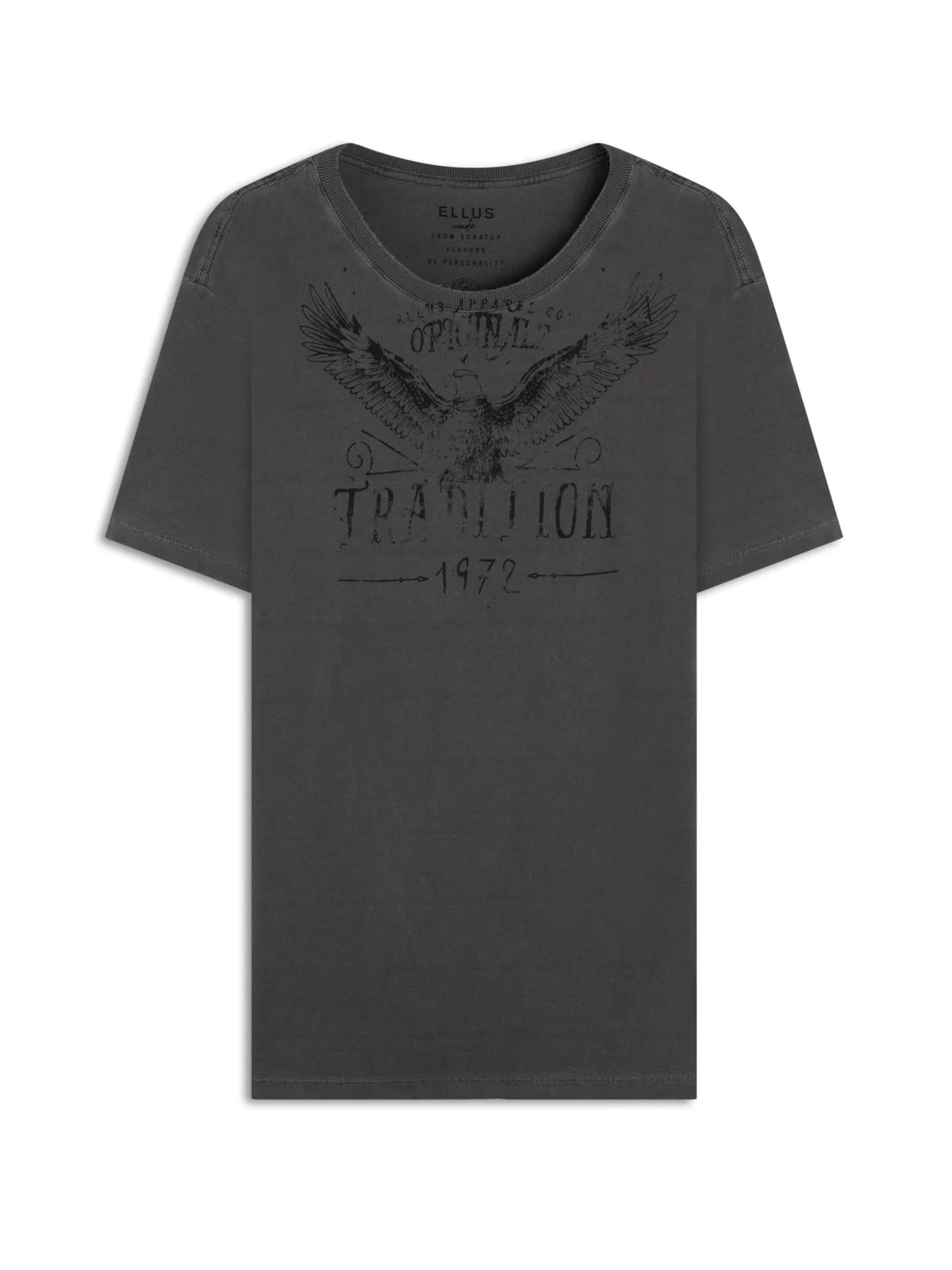 T-Shirt Washed Eagle Tradition Preto