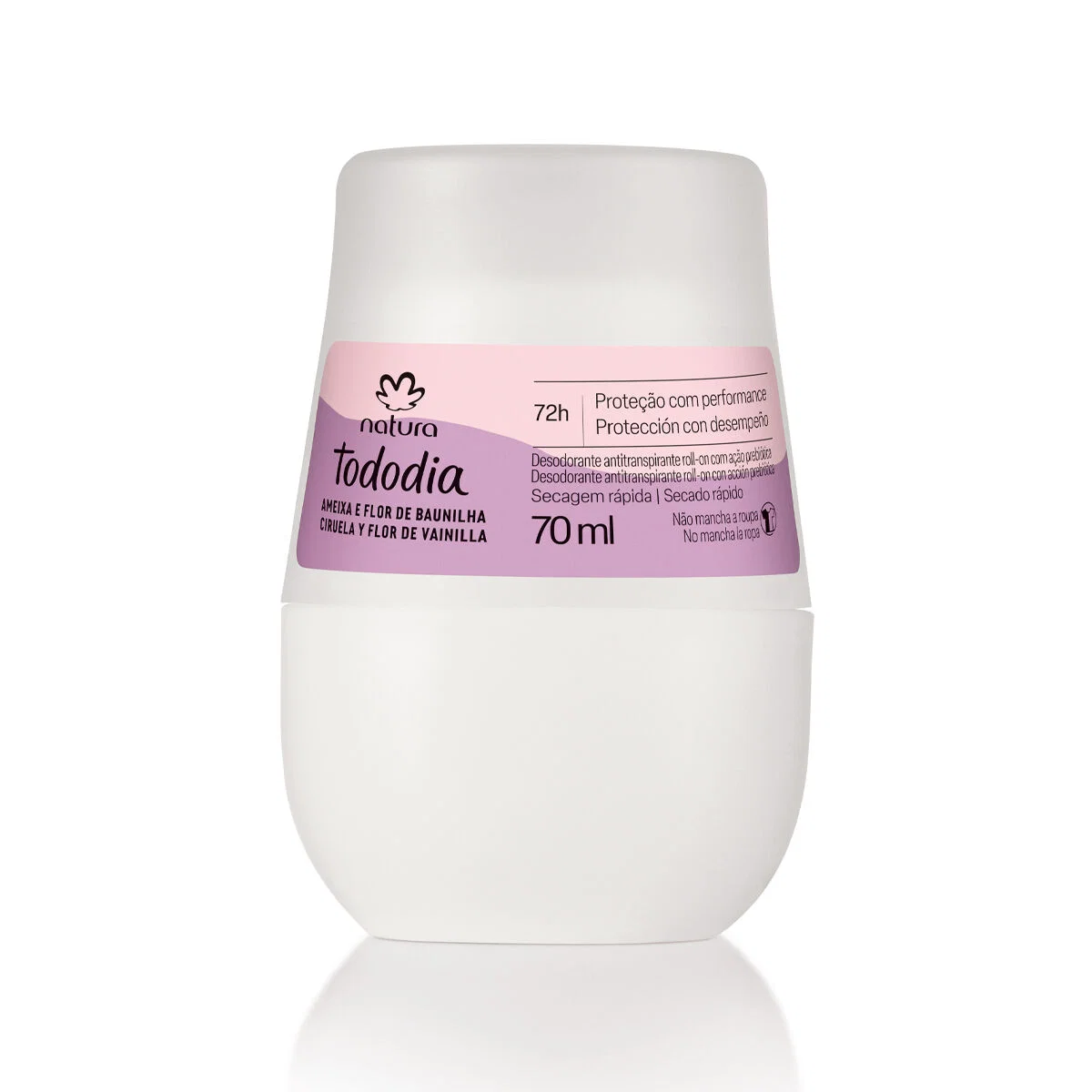Desodorante Antitranspirante Roll-on Tododia Ameixa e Flor de Baunilha 70 ml — imagem 1
