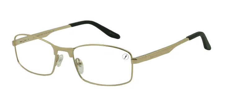 Armação Para Óculos de Grau Masculino Metal Slim Dourado
