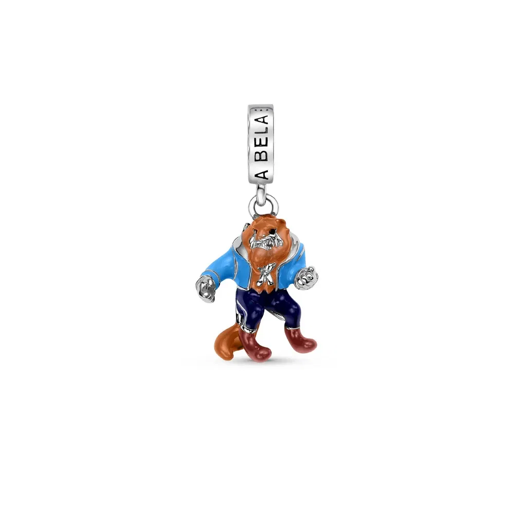 Pingente Life Disney Fera em Prata 925 com Esmalte — imagem 1