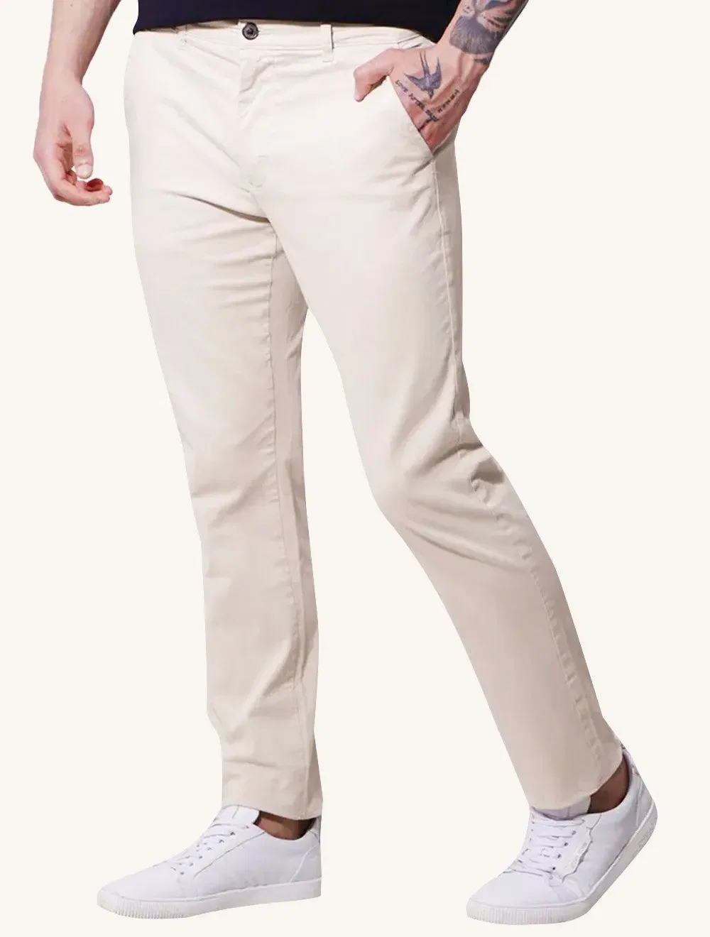 Calça Tommy Hilfiger Masculina de Sarja Brooklyn Areia