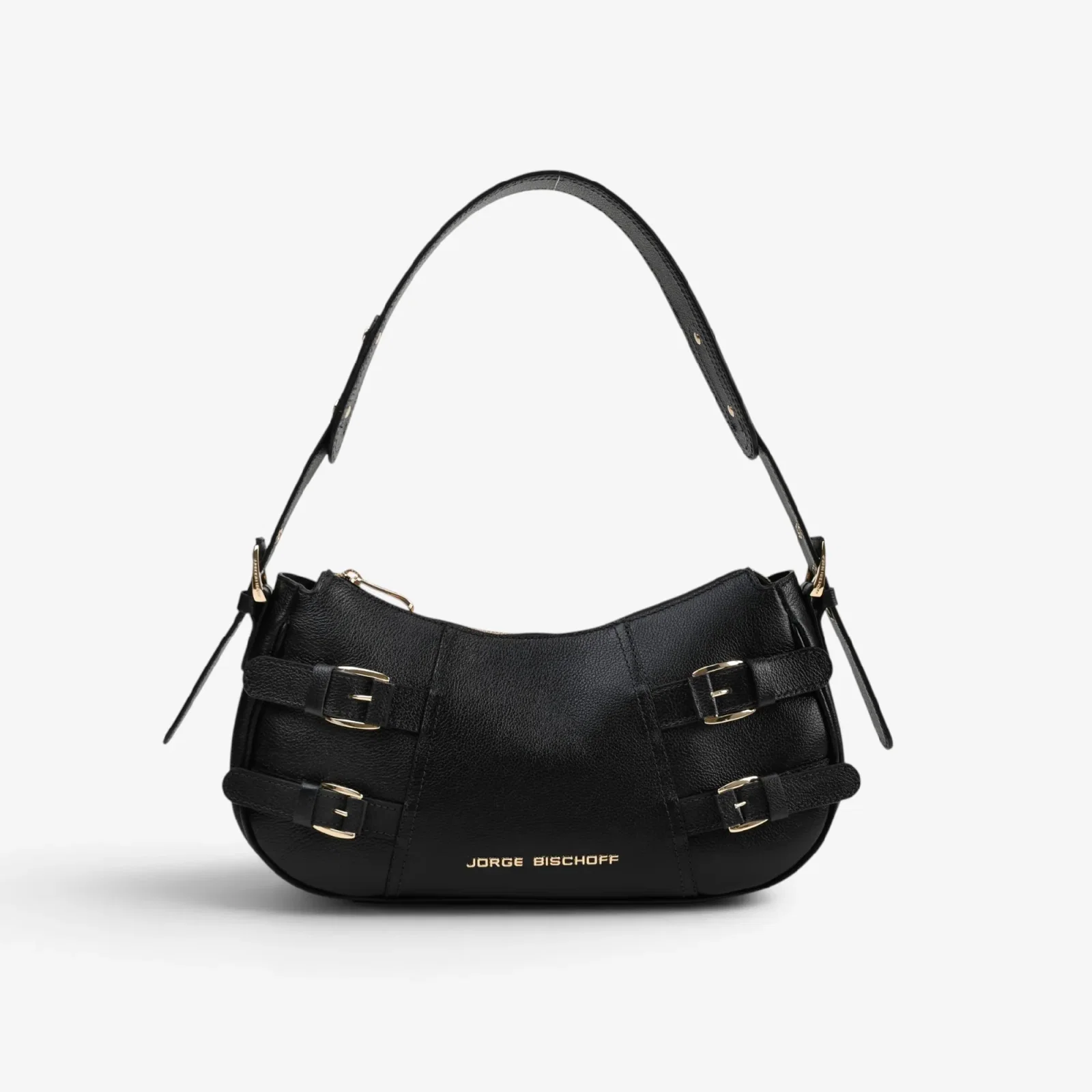 Bolsa De Ombro Preto Couro