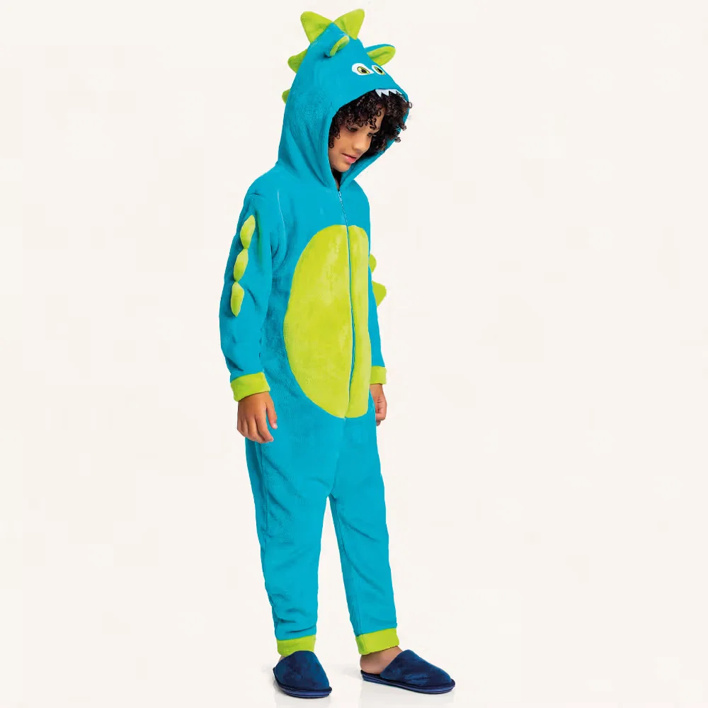 Kigurumi monstro em tecido fleece