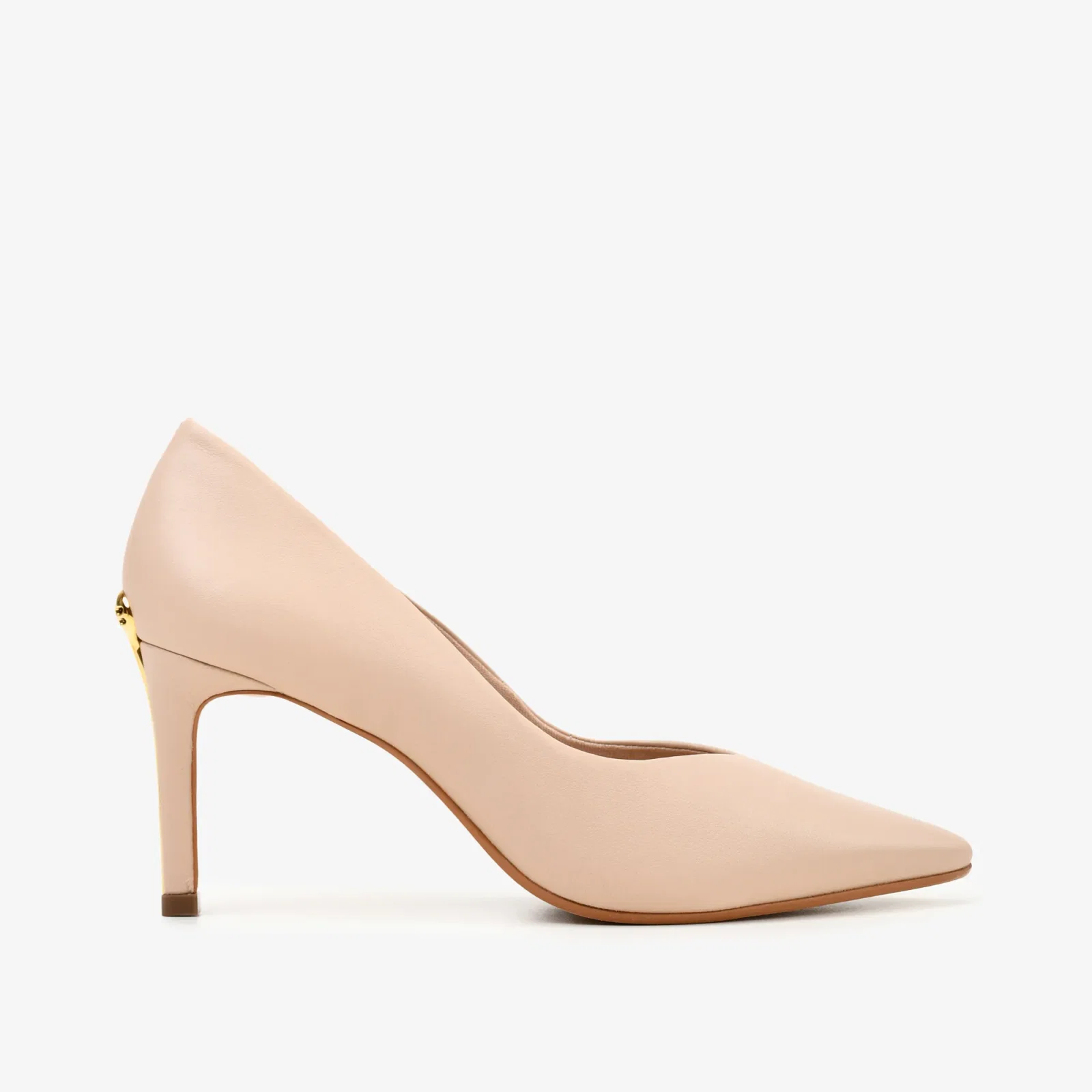 Scarpin Sand Nude Salto Médio Mandala JB Couro — imagem 1