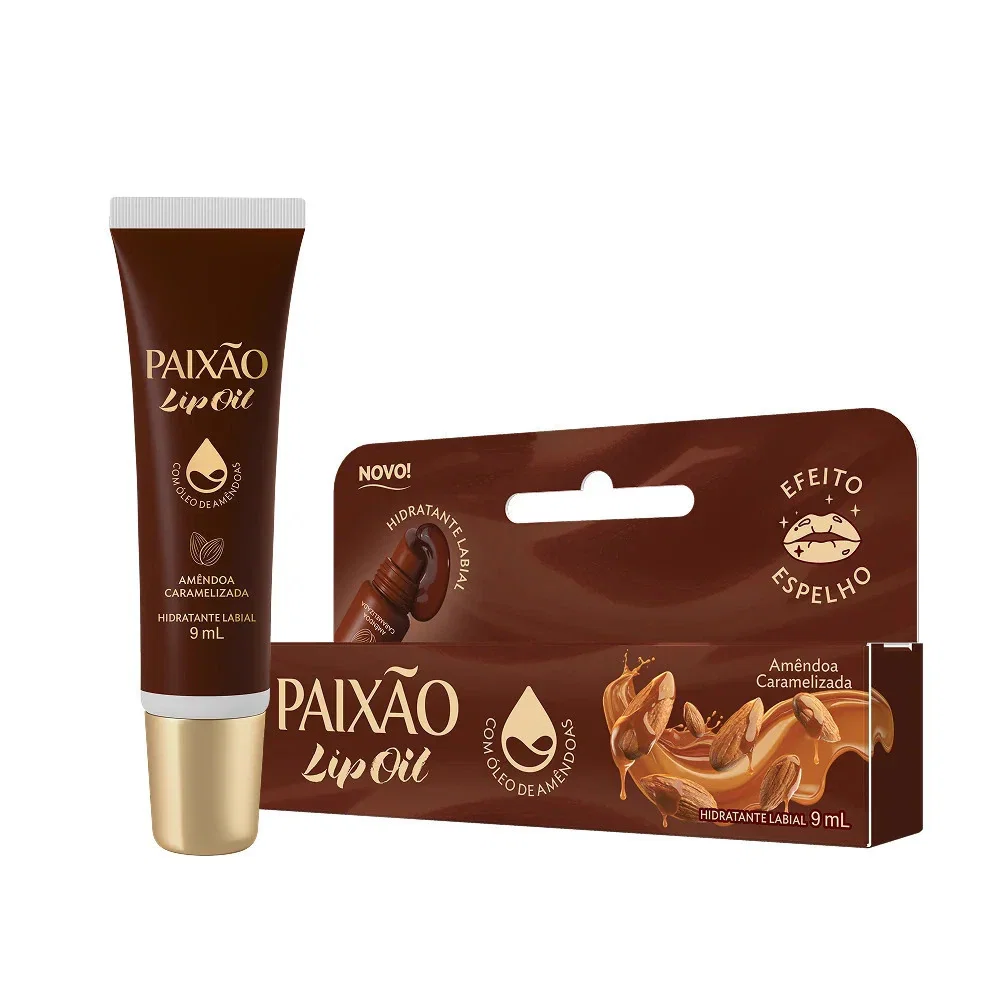 Hidratante Labial Paixão Lip Oil Amêndoa Caramelizada 9ml