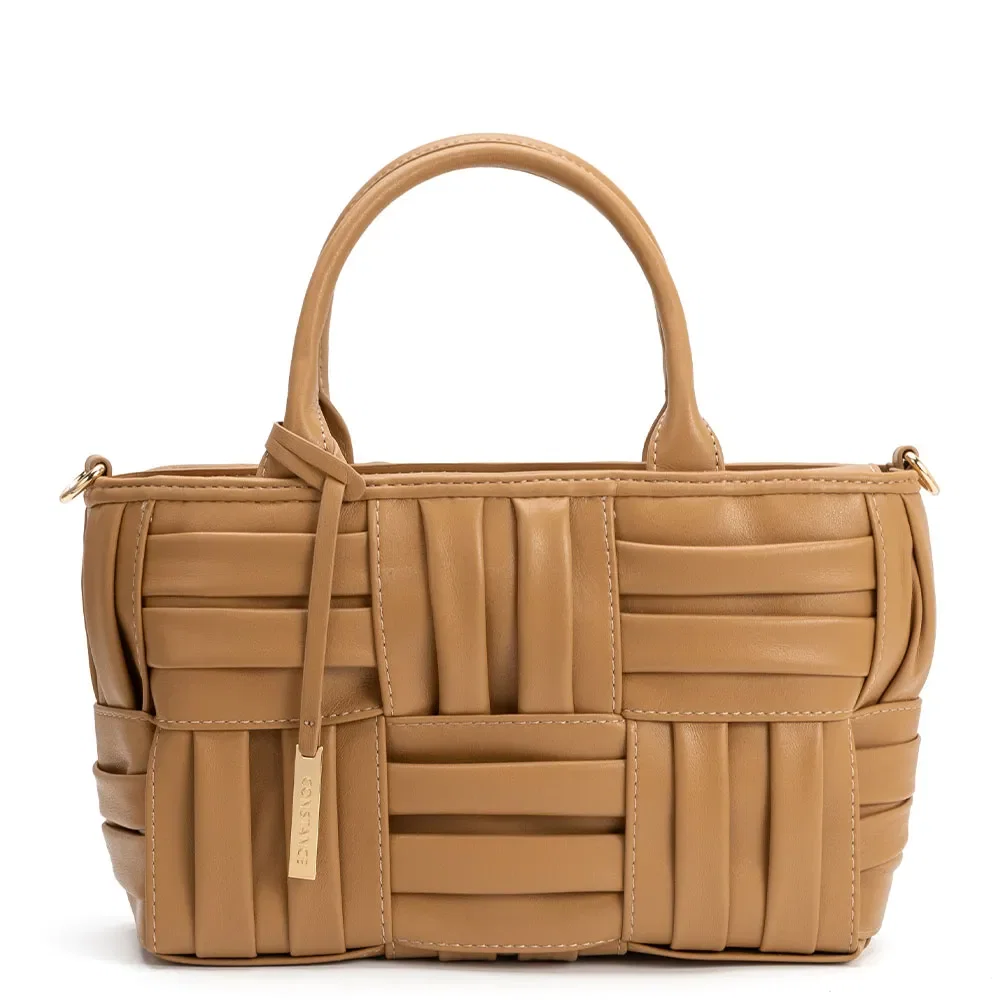 Bolsa Tote Drapeada Bege — imagem 1