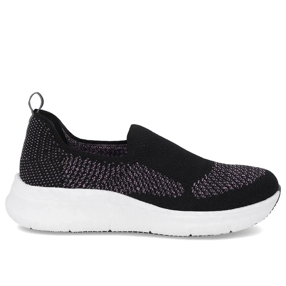 Tênis Preto Tricot Slip On — imagem 1