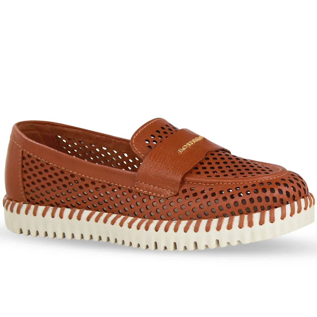 Sapato Twister Couro Burnish Caramelo