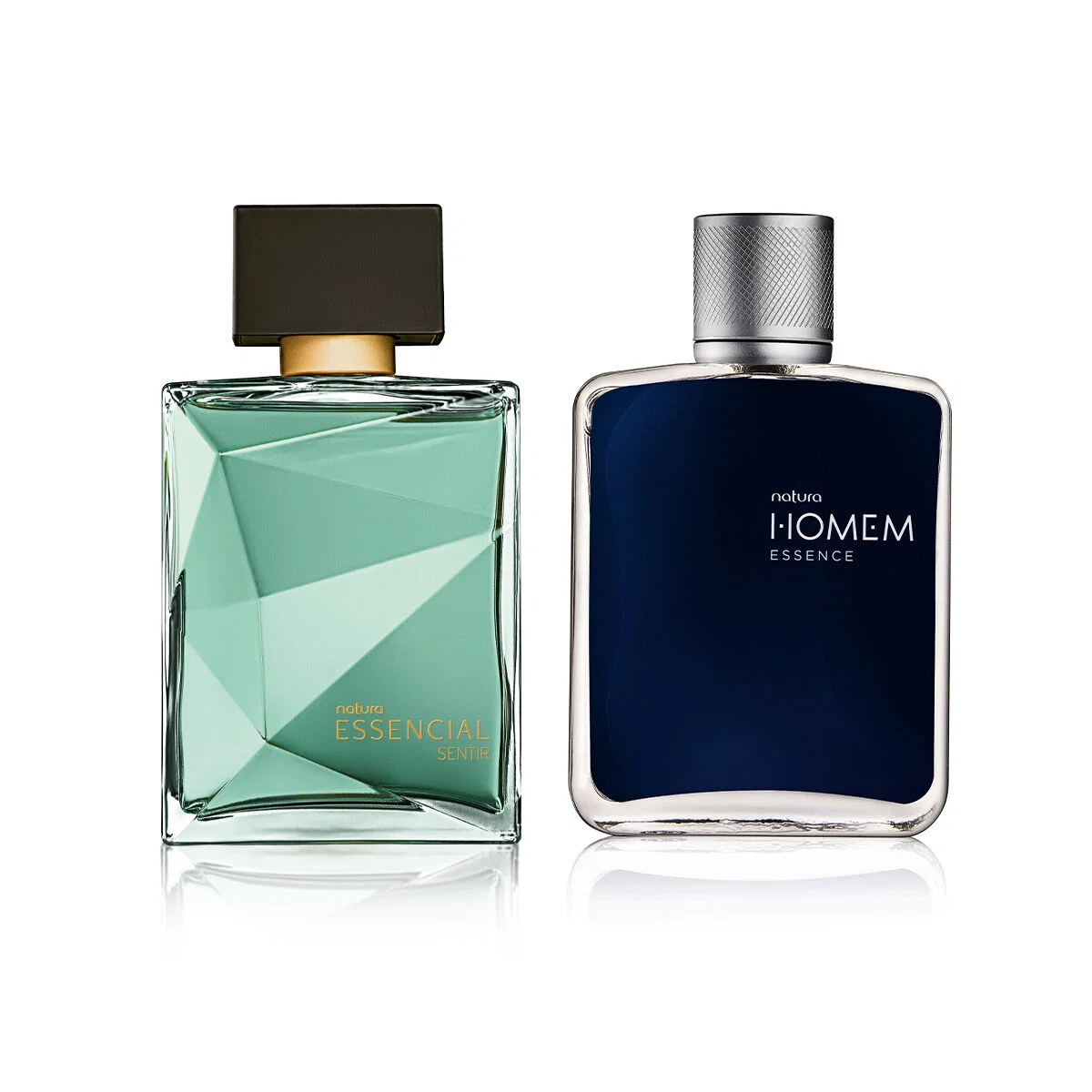 Kit Deo Parfum Masculino Essencial Sentir e Deo Parfum Natura Homem Essence 2 produtos de 100 ml