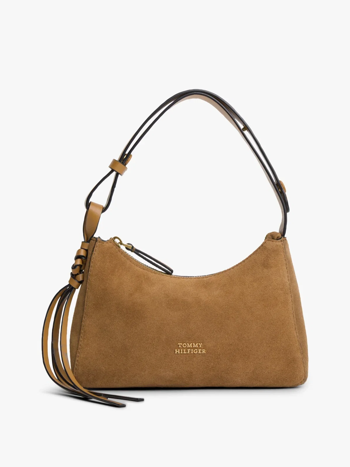 Bolsa de Ombro em Couro com Textura Aveludada